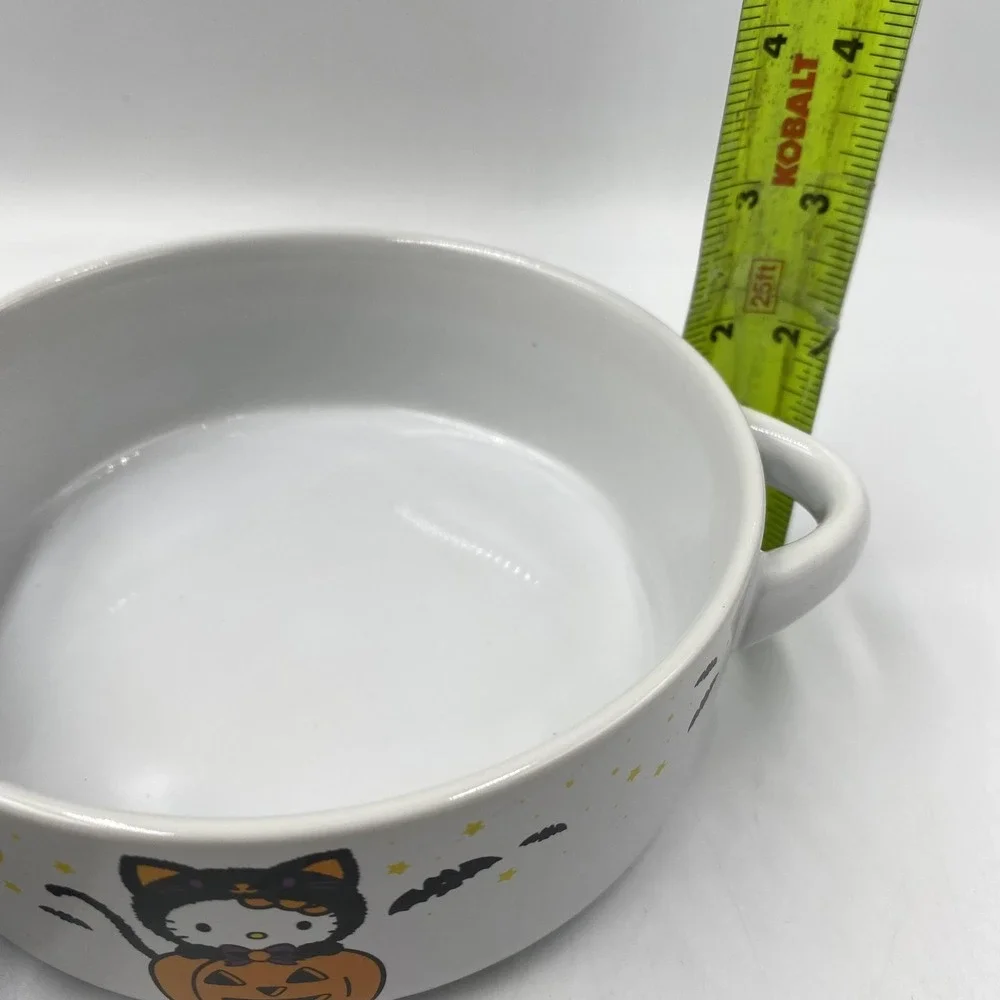 Hello Kitty Sanrio‎ Ceramic Casserole Dish With Lid Halloween Pumpkin Black Cat